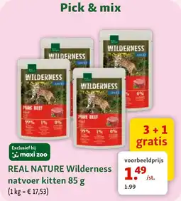 Maxi Zoo Real Nature Wilderness natvoer kitten aanbieding