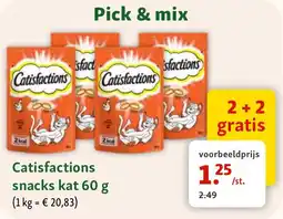 Maxi Zoo Catisfactions snacks kat aanbieding