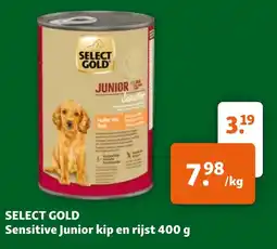 Maxi Zoo Select Gold Sensitive Junior kip en rijst aanbieding