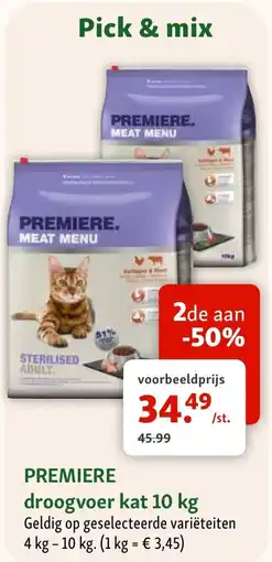 Maxi Zoo Premiere droogvoer kat aanbieding