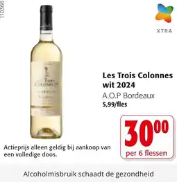 Colruyt Les Trois Colonnes wit 2024 aanbieding