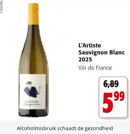 Colruyt L'Artiste Sauvignon Blanc 2025 aanbieding