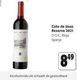 Colruyt Coto de Imaz Reserva 2021 aanbieding