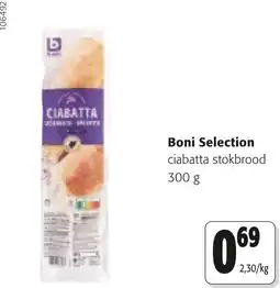 Colruyt Boni Selection ciabatta stokbrood aanbieding