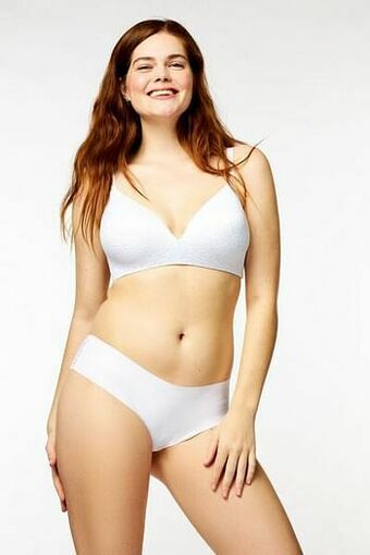 HEMA HEMA Voorgevormde Bh Met Kant Zonder Beugel Wit (wit) aanbieding