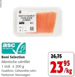 Colruyt Boni Selection Atlantische zalmfilet aanbieding
