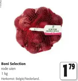Colruyt Boni Selection rode uien aanbieding