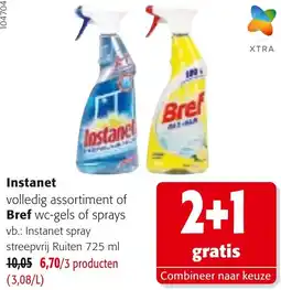 Colruyt Instanet of Bref wc-gels of sprays aanbieding
