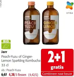 Colruyt Jarr Peach-Yuzu of Ginger-Lemon Sparkling Kombucha aanbieding