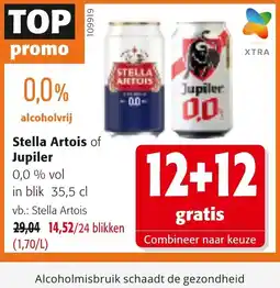 Colruyt Stella Artois of Jupiler aanbieding