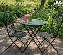 Euroshop Tafel +2 stoelen aanbieding