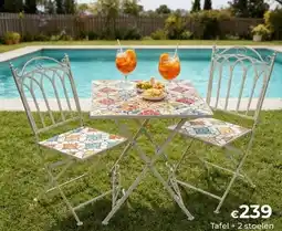 Euroshop Tafel +2 stoelen aanbieding