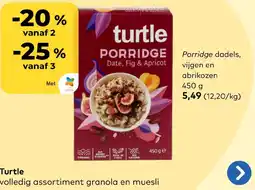 Bio Planet Turtle Porridge dadels, vijgen en abrikozen aanbieding