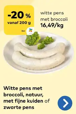 Bio Planet Witte pens met broccoli, natuur, met fijne kuiden of zwarte pens aanbieding