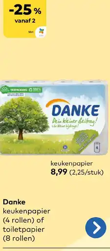 Bio Planet Danke keukenpapier aanbieding