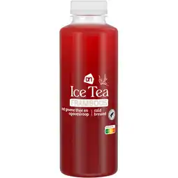 Albert Heijn AH Ice tea framboos met groene thee aanbieding