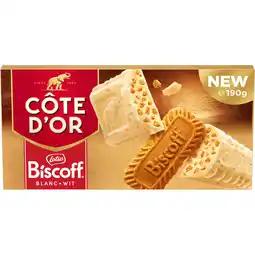 Albert Heijn Côte d'Or Biscoff chocoladereep wit bel aanbieding