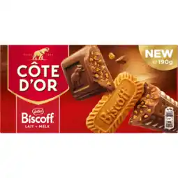 Albert Heijn Côte d'Or Biscoff chocoladereep melk bel aanbieding