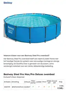 Multi bazar Bestway Steel Pro Max / Pro Deluxe Zwembad aanbieding
