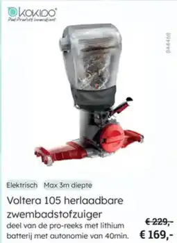 Multi bazar Kokido Voltera 105 herlaadbare zwembadstofzuiger aanbieding