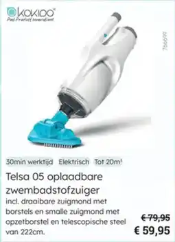 Multi bazar Kokido Telsa 05 oplaadbare zwembadstofzuiger aanbieding