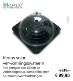 Multi bazar Kokido Keops solar verwarmingssysteem aanbieding