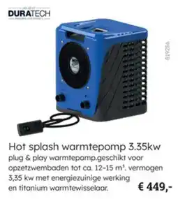 Multi bazar Duratech Hot Splash Warmtepomp 3.35kw aanbieding