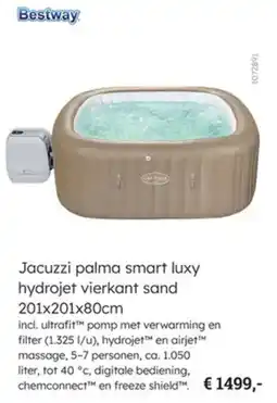 Multi bazar Bestway Jacuzzi palma smart luxy hydrojet vierkant sand aanbieding