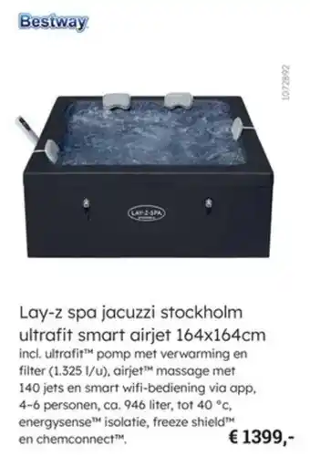 Bestway Lay-Z Spa jacuzzi stockholm ultrafit smart airjet
