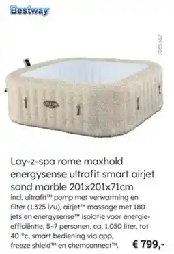 Multi bazar Bestway Lay-Z spa rome maxhold energysense ultrafit smart airjet sand marble aanbieding