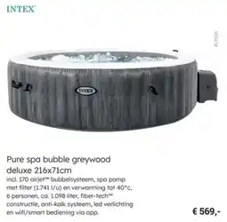 Multi bazar Intex Pure spa bubble greywood deluxe aanbieding