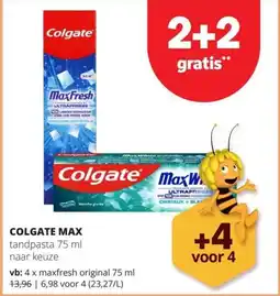 Spar Colgate max aanbieding