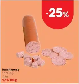 Spar Lunchworst aanbieding