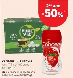 Spar Canderel of pure via aanbieding