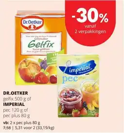 Spar Dr. oetker of Imperial aanbieding