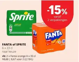 Spar Fanta of sprite aanbieding
