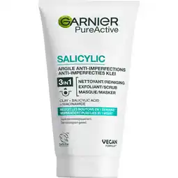 Albert Heijn Garnier Pureactive 3-in-1 klei gezichtsmasker aanbieding