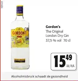 Colruyt ordon’s The Original London Dry Gin 37,5 % vol 70 cl aanbieding