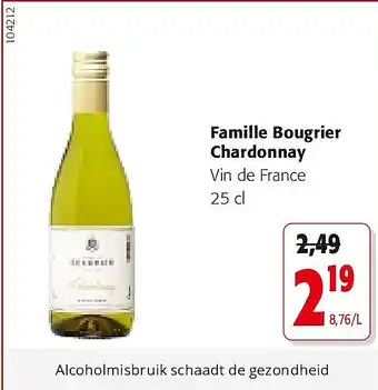 Colruyt Famille Bougrier Chardonnay aanbieding