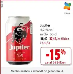 Colruyt Jupiler 5,2 % vol in blik 33 cl aanbieding