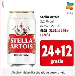 Colruyt Stella Artois 5,2 % vol in blik 35,5 cl aanbieding