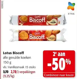 Colruyt Lotus Biscoff Vanillesmaak 15 stuks aanbieding