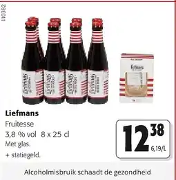 Colruyt Liefmans Fruitesse 3,8 % vol 8 x 25 cl aanbieding