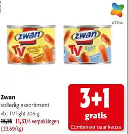 Colruyt Zwan TV light 205 g aanbieding