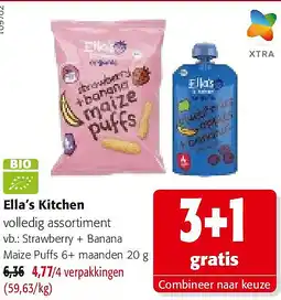 Colruyt Ella’s Kitchen Strawberry + Banana Maize Puffs 6+ maanden 20 g aanbieding