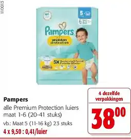 Colruyt Pampers Maat 5 (11-16 kg) 23 stuks aanbieding