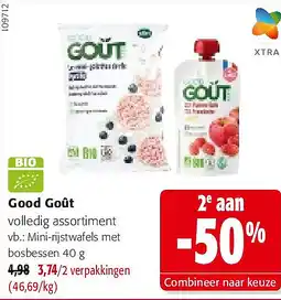 Colruyt Good Goût Mini-rijstwafels met bosbessen 40 g aanbieding