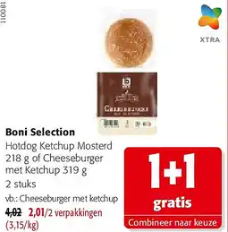 Colruyt Boni Selection Cheeseburger met ketchup aanbieding