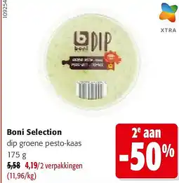 Colruyt Boni Selection dip groene pesto-kaas 175 g aanbieding