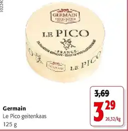 Colruyt Germain Le Pico geitenkaas 125 g aanbieding